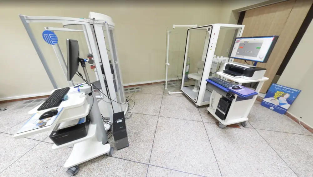 Salle d'épreuve d'effort cardio-respiratoire